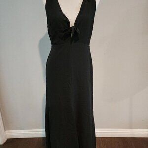 AUDREY 3+1 Black Full Length Dress Sleeveless Size L A-134